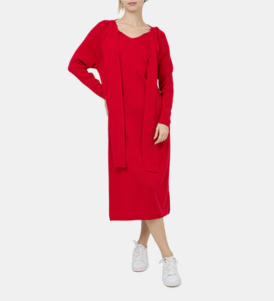 Wool Blend Midi Dress