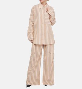 Vietta Striped Silk Blend Pants