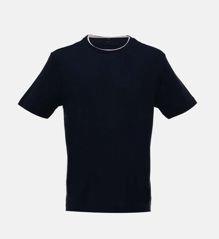 تيشيرت بياقة مستديرة بقصة عادية