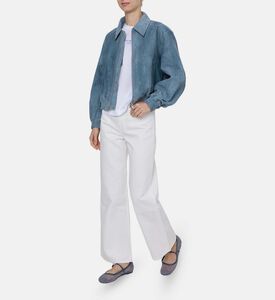 Sasaffy Suede Regular-fit Bomber Jacket