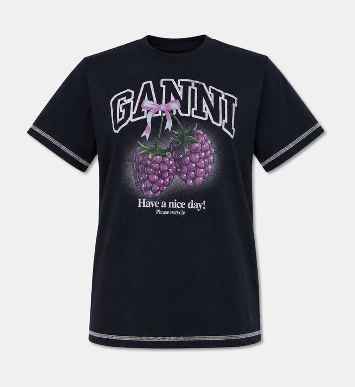 Ganni Printed Short-sleeve T-shirt, Packshot View