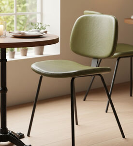 Home Deco and More Wide Back Mappo Chair, Olive, 46x52x80-cm, Packshot View