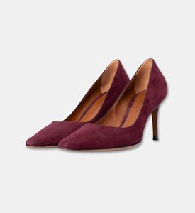 Roberto Festa Tirsasm Suede Pointed-toe Pumps, Burgundy, Eu-36, Packshot View