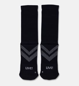 LIVE! Running Bacteria-resistant Socks, Black, Packshot View