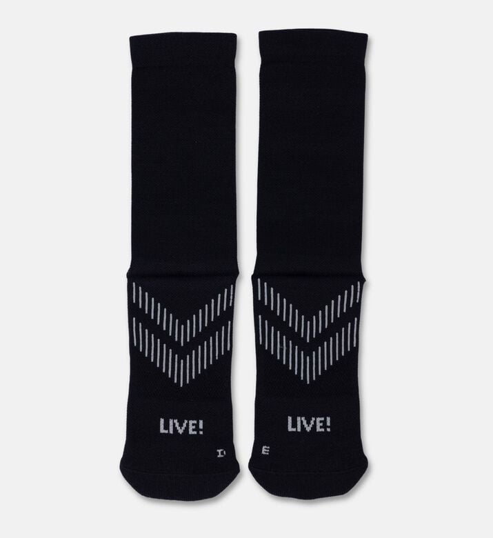 LIVE! Running Bacteria-resistant Socks, Black, Packshot View