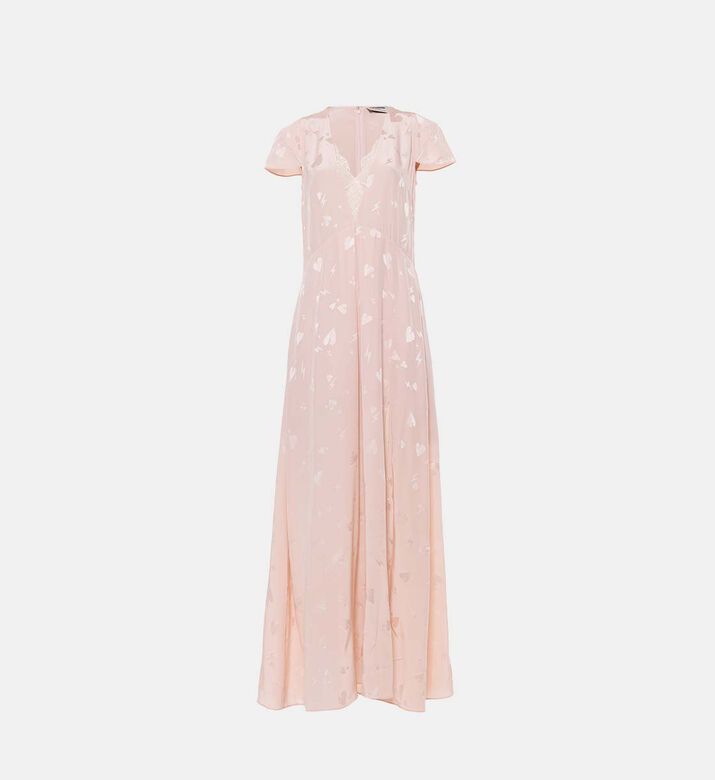 Ravir Jacquard Heart Maxi Dress