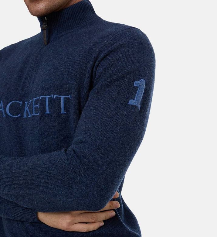 Hackett London Zip Fastening Regular-fit Sweater, Model View Hackett London Zip Fastening Regular-fit Sweater, Model View