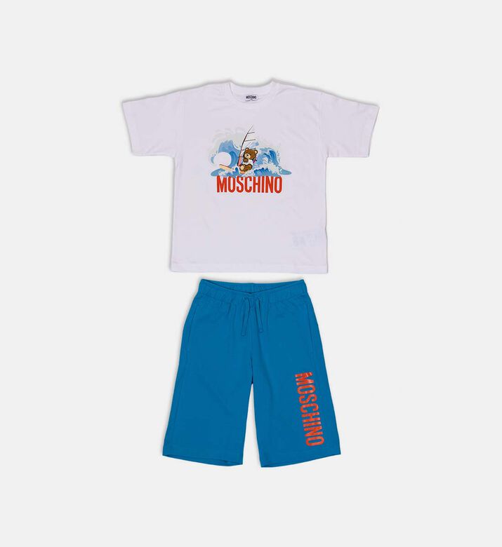 Cotton Logo Graphic-print Shorts Set