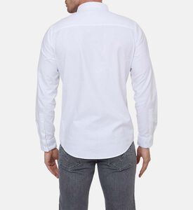 قميص قطن طويل الأكمام بصف أزرار