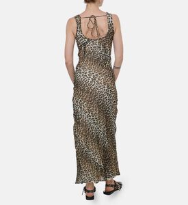 Ganni Leopard-print Sleeveless Maxi Dress, Model View