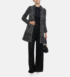 Edward Achour Paris Sequined Wide-leg Trousers, Model View