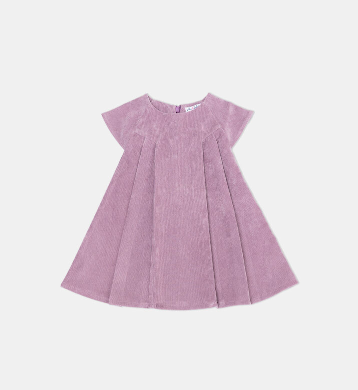 Rose Grape Flared Corduroy Dress
