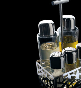 طقم توابل بنقشة أوراق الشجر 11.5 × 9.3 × 21.6 سم