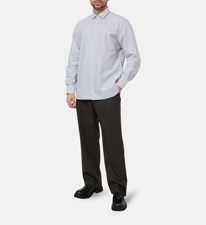 Corneliani Stripe Pattern Long-sleeve Shirt, Model View