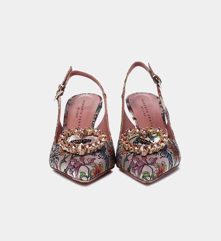 Gary Floral Slingbacks Heels