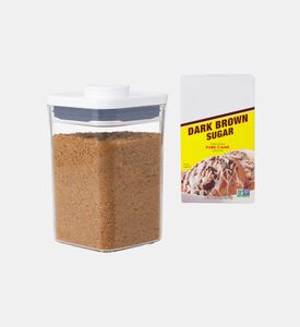 حاوية طعام بلاستيكية صغيرة مربعة