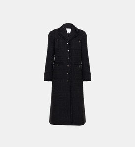 معطف ميدي تويد بأزرار