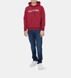 هودي قطن بطبعة Monogram