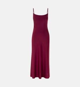 Draped Cowl Neck Midi Dress