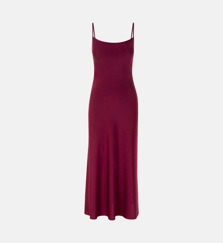 Draped Cowl Neck Midi Dress