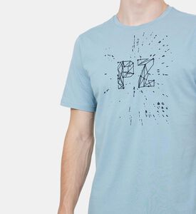 تي شيرت قطني بطبعة الشعار