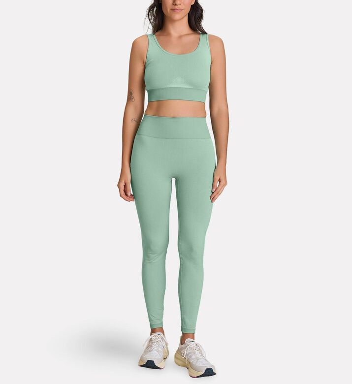 LIVE! Gradient Seamless Knit Leggings, Green, L, Model View