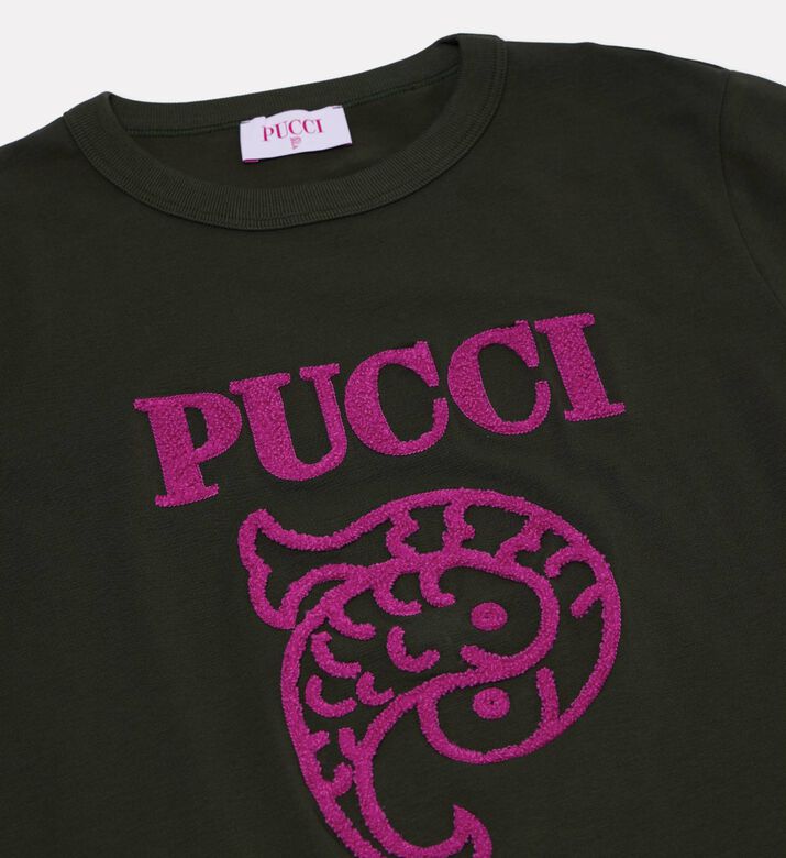 Emilio Pucci Logo Appliqu&eacute; Stretch T-shirt, Packshot View