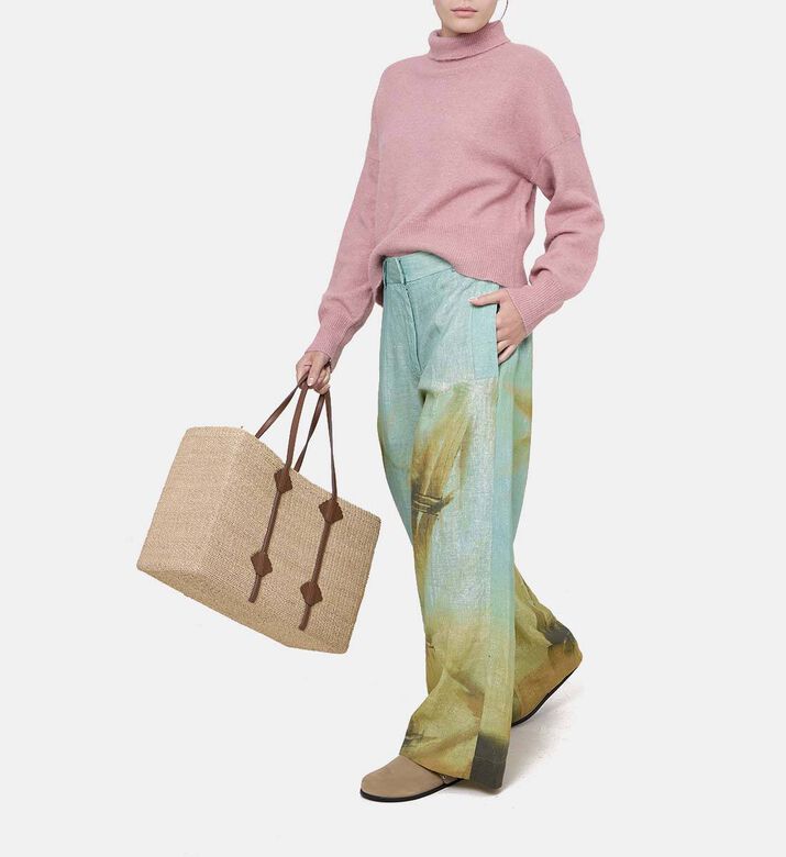 Nature Print Linen Pants