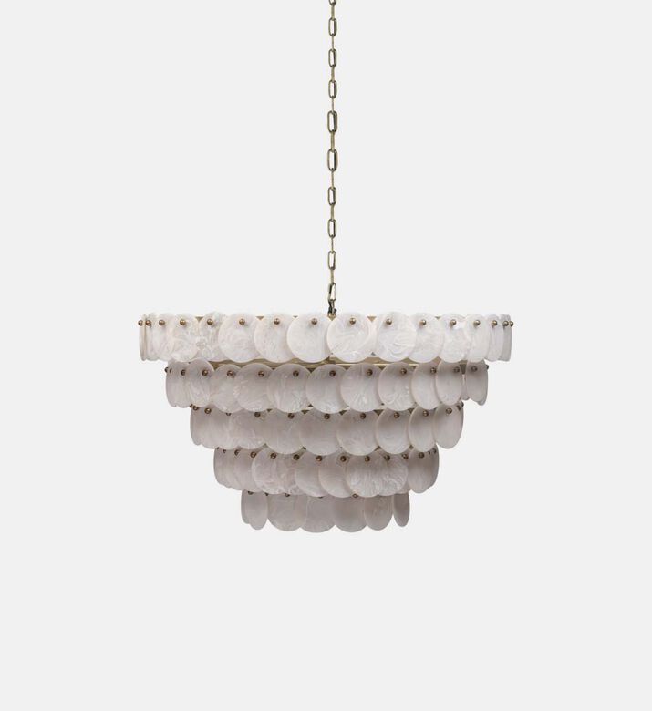 Home Deco and More Resin Round Disc Chandelier, Packshot View