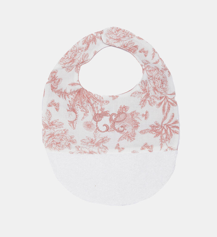 Baby Girl Toile De Jouy Bib