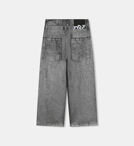 بنطال جينز قطني بخصر قابل للتعديل