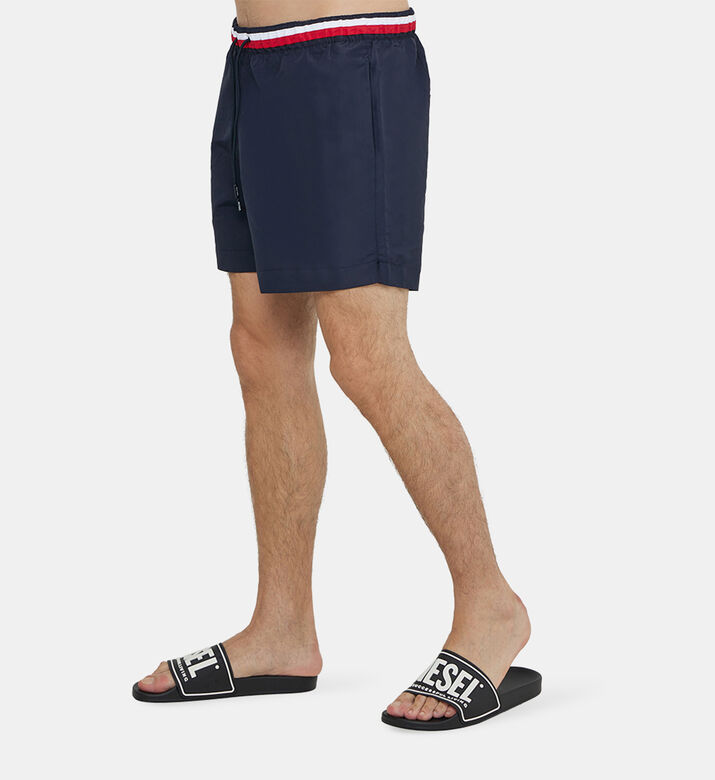 Global Stripe Mid-length Swim Shorts