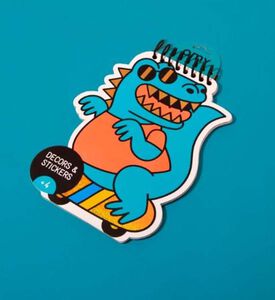 دفتر أنشطة بملصقات بشكل ديناصور