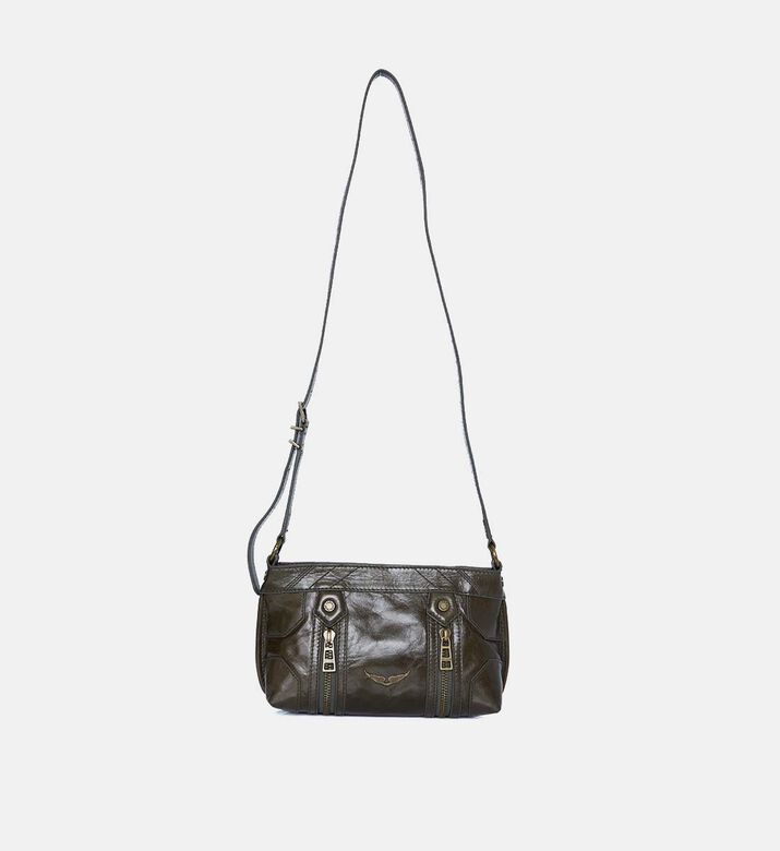 Sunny Mood Zipped Leather Shoulder Bag