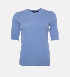 سترة قصيرة الأكمام بياقة دائرية