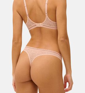 Simone Perele Tanga Polyamide Mesh String Slip, Light-pink, L, Model View
