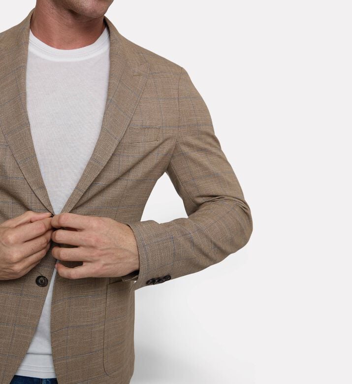 Pal Zileri Tailored Check Pattern Blazer, Model View
