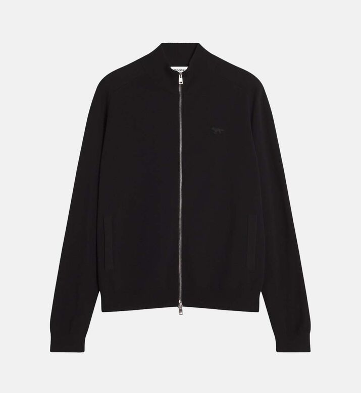 Knit Fox-embroidery High Neck Jacket