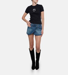 Coperni Skirt Wrap Mini, Blue, 40, Model View