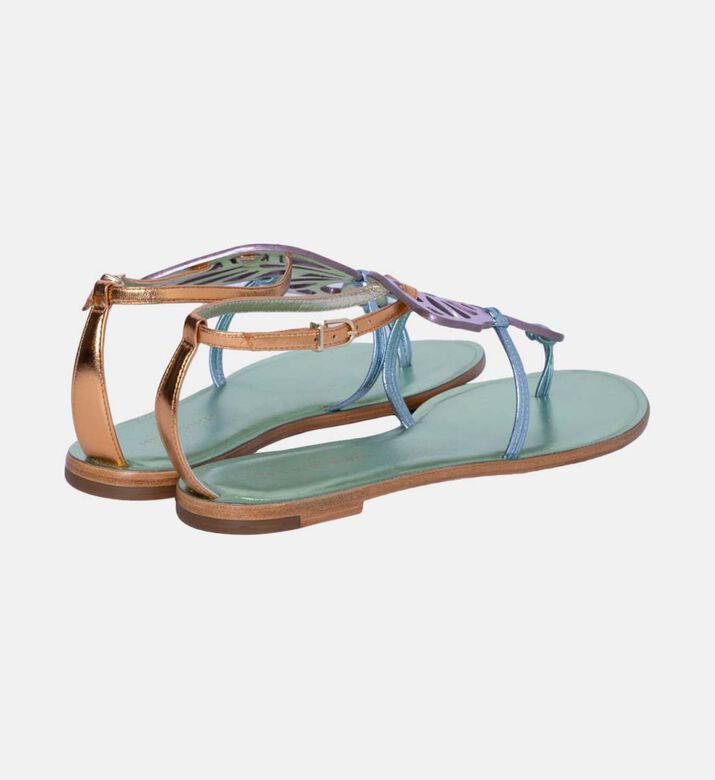 Butterfly Metallic Flat Sandals