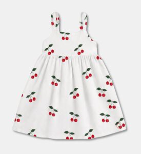 My Little Thieves Cotton-linen Cherry-print Strappy Dress, Packshot View