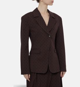 Ganni Polka-dot Button Closure Blazer, Model View
