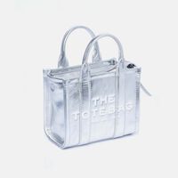 The Metallic Leather Crossbody Tote Bag