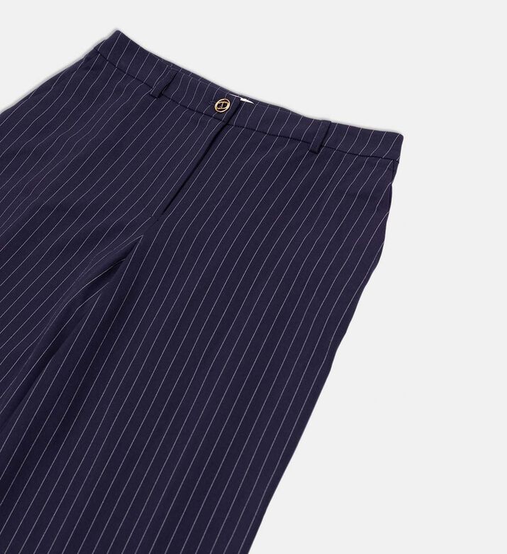 Striped Wide-leg Pants