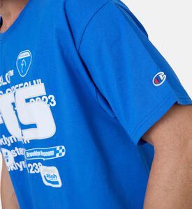 تيشيرت قطن بياقة دائرية بطبعة رسومات