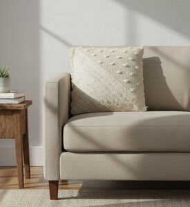 Home Deco and More Nofim Cotton Square Cushion, Packshot View