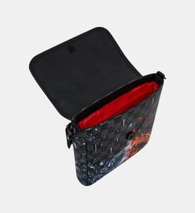 Fire-and-ice Shark Messenger Bag