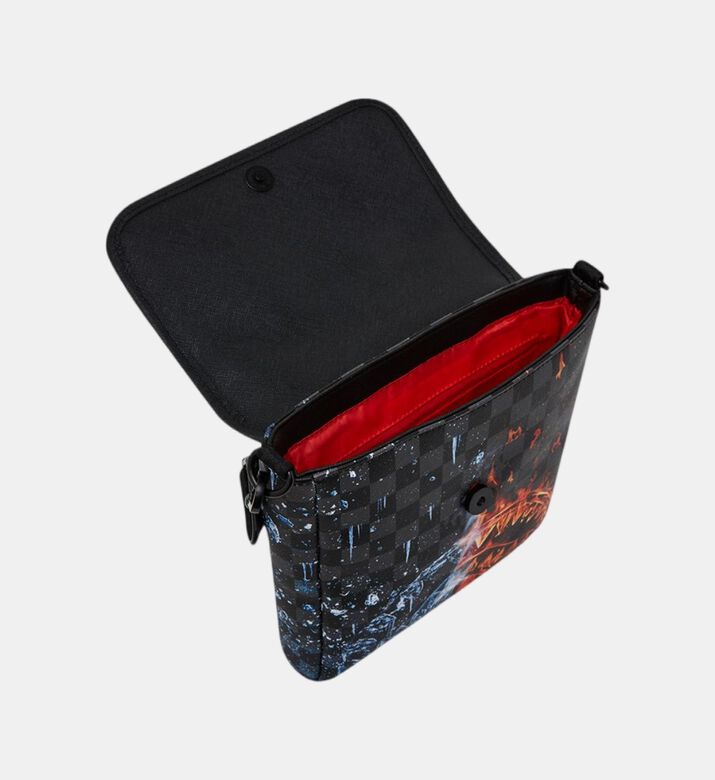 Fire-and-ice Shark Messenger Bag