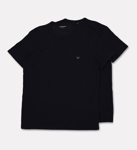 Emporio Armani Logo-detail 2-pack Crewneck Short-sleeve T-shirts, Black, Xl, Packshot View