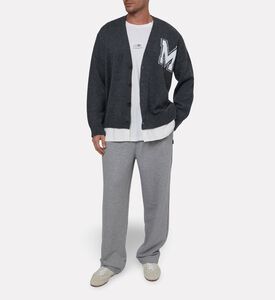 MM6 Logo-embroidery Button Closure Cardigan, Model View